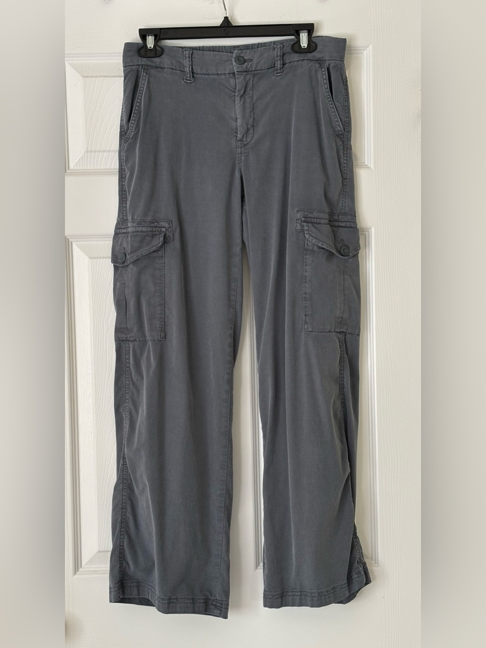 American Eagle Mid Rise Baggy Wide Leg Blue Cargo Pants Size 2
